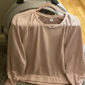 plain pinkish cream sweater